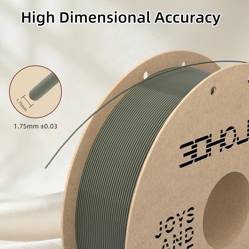 3DHoJor Silk PLA Filament 1.75mm, Silk PLA 3D Printer Filament, 2.2 LBS (1KG) Cardboard Spool, Fit Most FDM 3D Printer, Silk Bronze - Image 4
